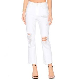 NEW ALEXANDER WANG REVOLVE WHITE DISTRESSED JEANS